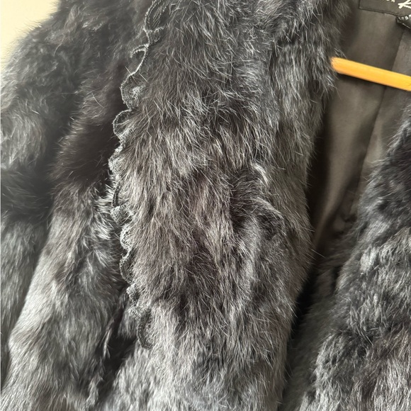 Black Short Rabbit Fur Jacket, size S - Picture 3 of 4